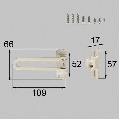 LIXIL・トステム ドアガードセット（片開き用） 玄関ドア部品 [DCFZ725