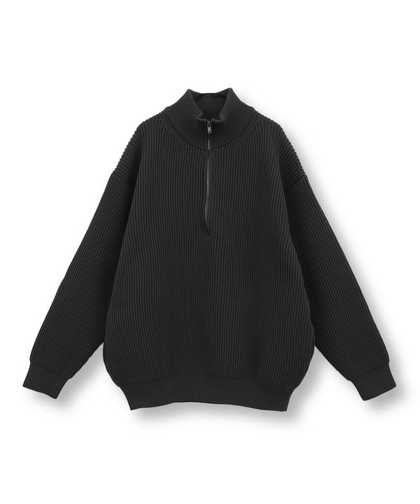 ウールライクハーフジップドライバーズニット｜メンズファッション通販