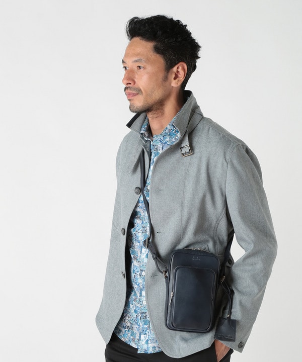 SEEKER/シーカー】別注 ムラレザーミニショルダーバッグ｜メンズ