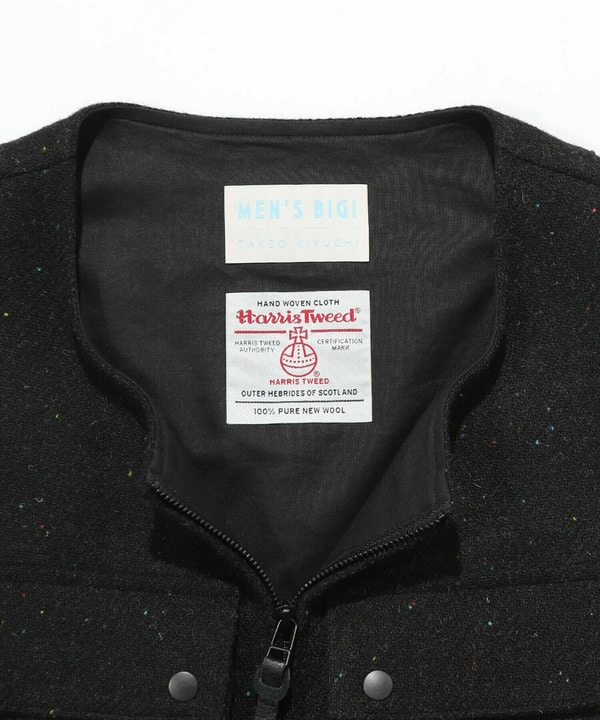 50th Anniv . 菊池武夫】HARRIS TWEED COLOR NEP VEST｜メンズ