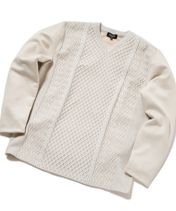 ニットコンビVネックカットソー｜メンズファッション通販 MEN'S BIGI