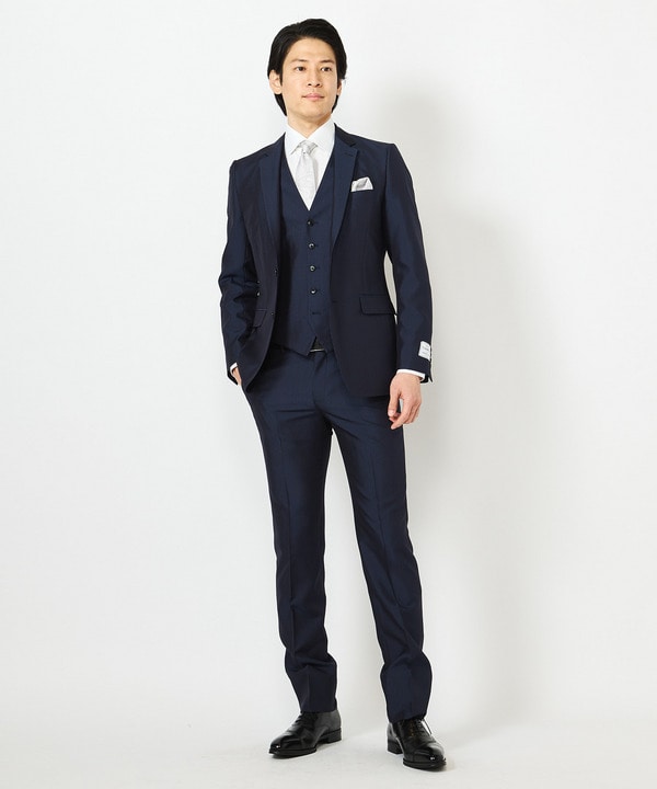 NARROW TWブライトストライプスーツ/別売りベストあり/2ピースビジネス