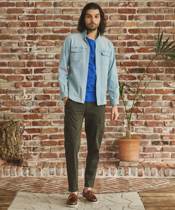 デニムスタンドカラーシャツ｜メンズファッション通販 MEN'S BIGI