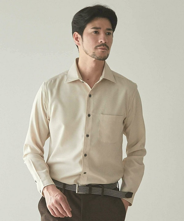 ストレッチカチオンワイドカラーシャツ｜メンズファッション通販 MEN'S