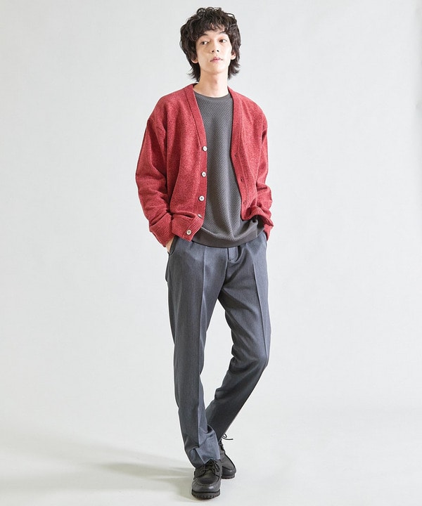 ルーズフィットモールニットカーディガン｜メンズファッション通販