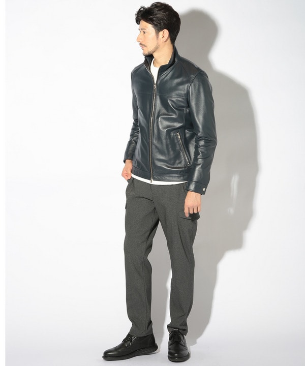 ラムレザースタンドカラージャケット｜メンズファッション通販 MEN'S