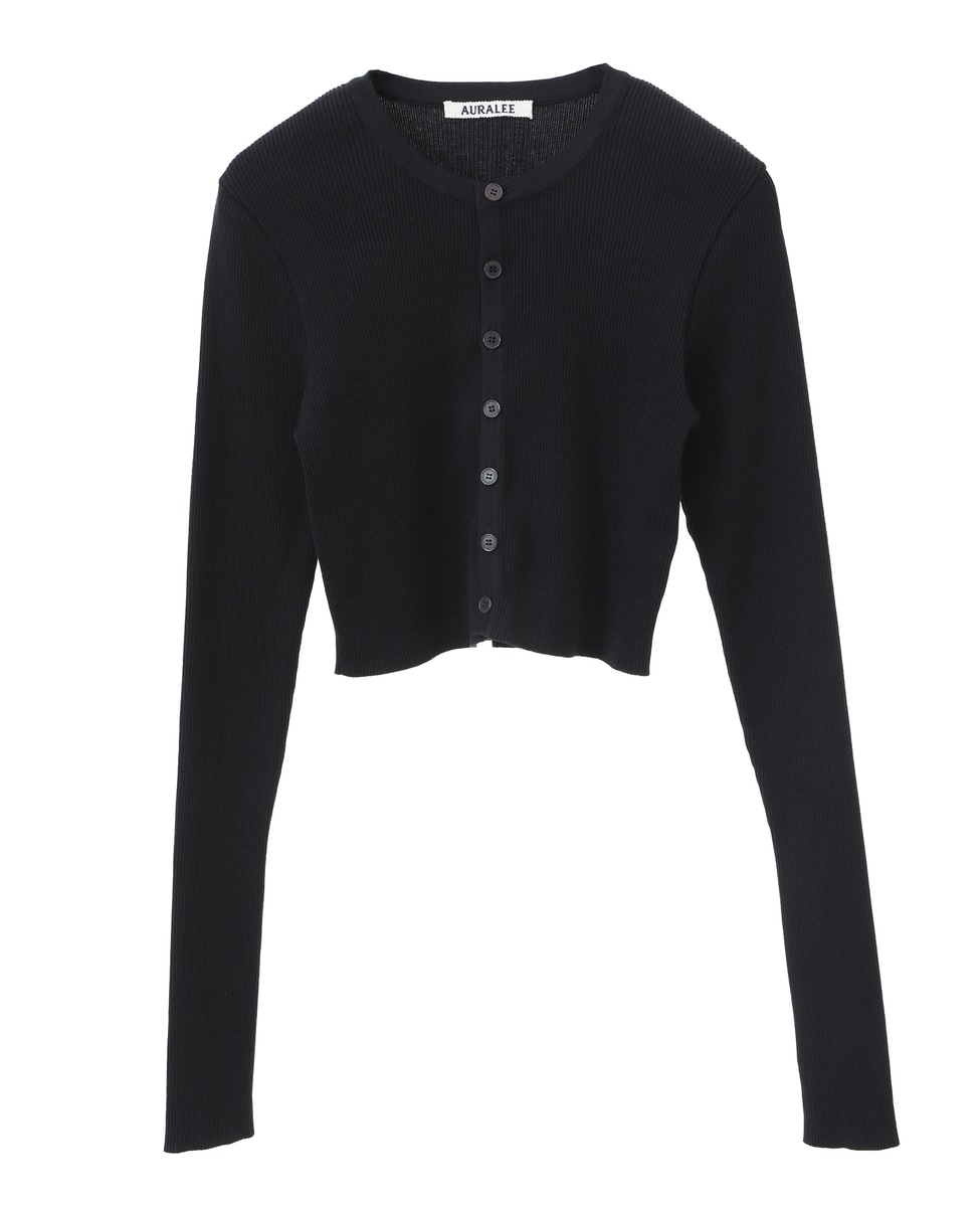 AURALEE/オーラリー】*COTTON HIGH GAUGE RIB KNIT CROPPED CREW NECK