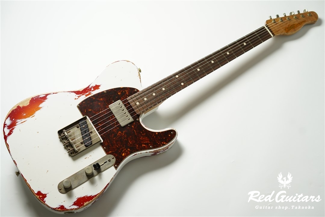 Xotic XTC-2 Olympic White Over Cherry Burst Heavy Aged / Alder