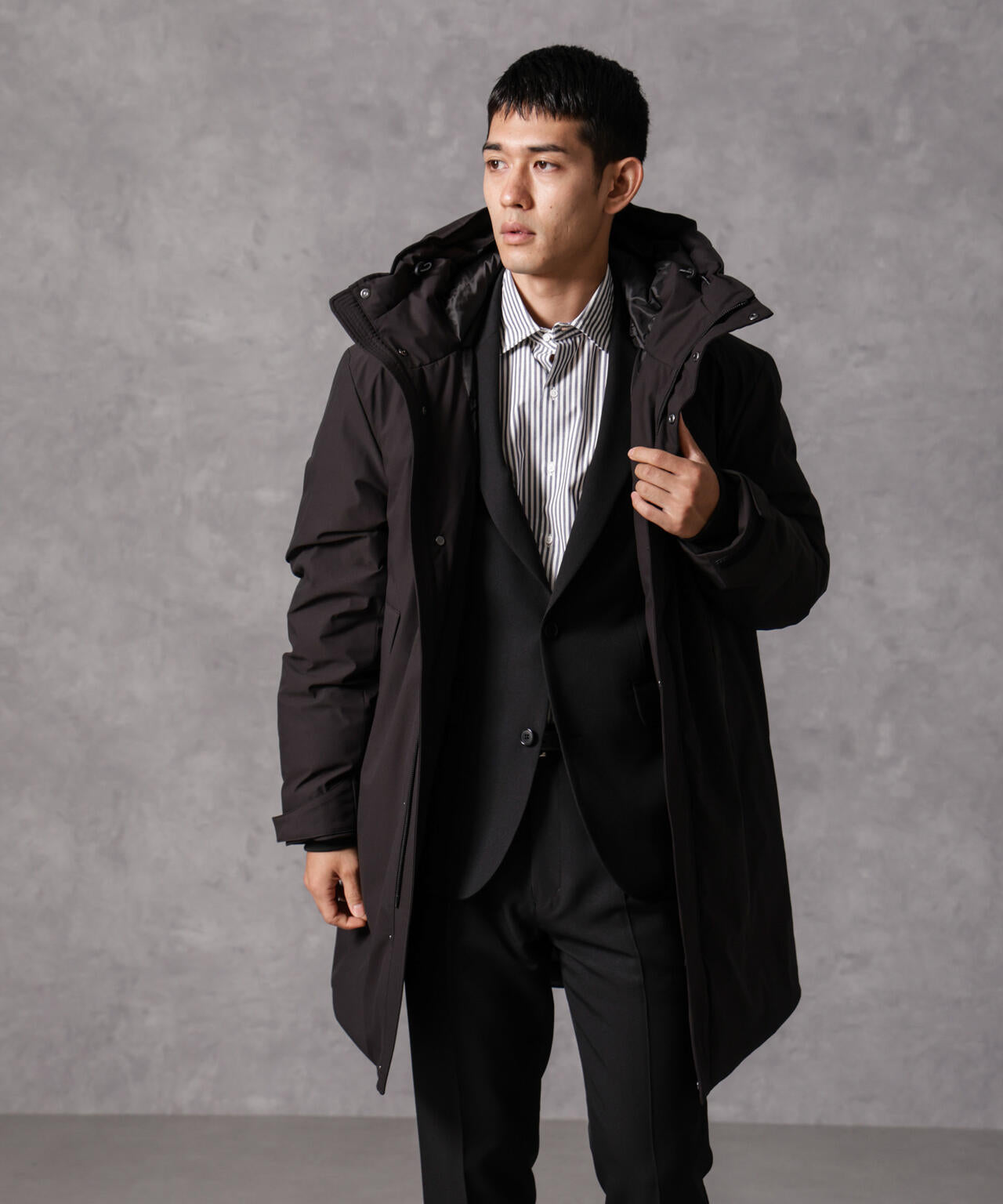 西川ダウン(R)」ロング フード ダウン