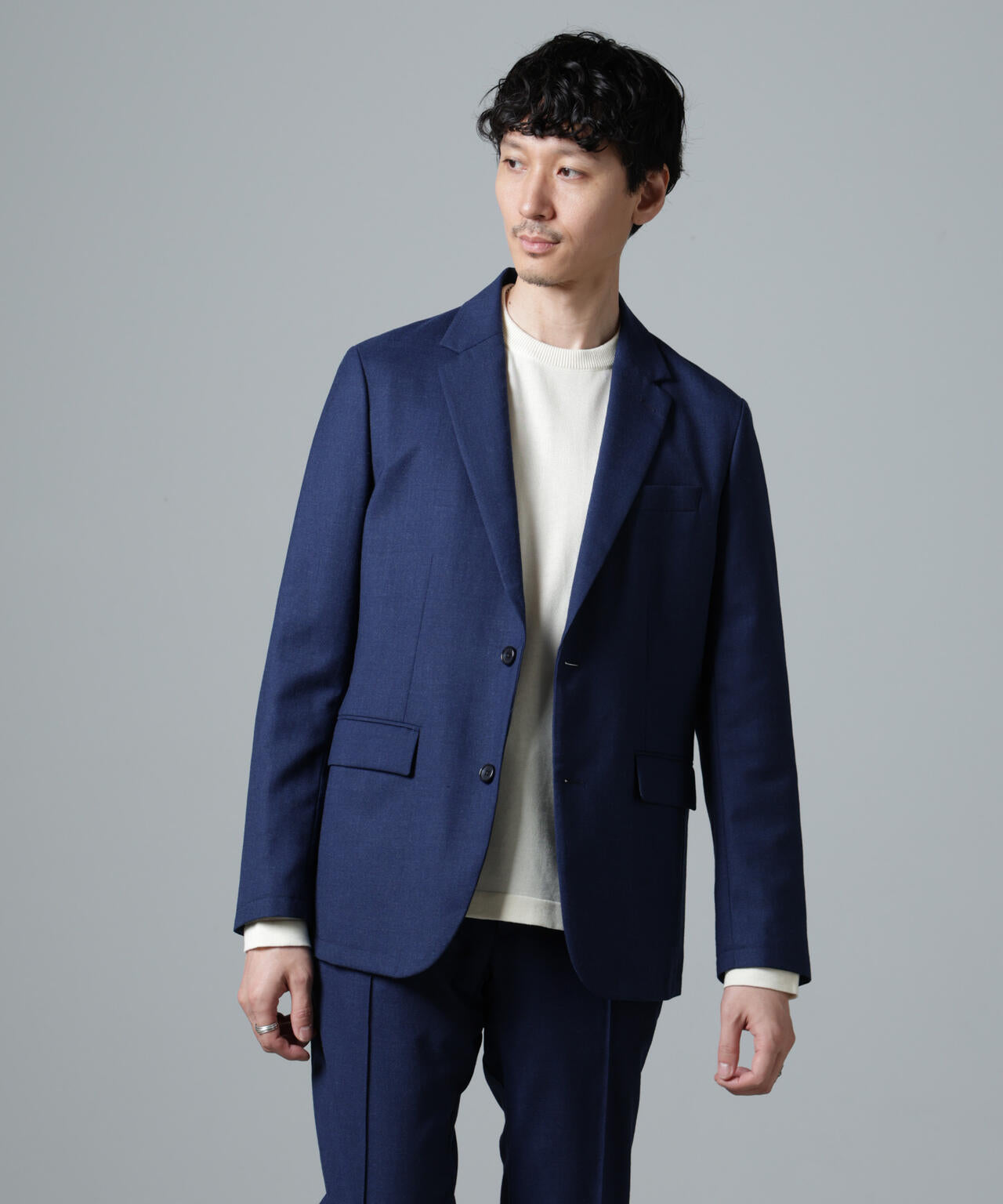 N JACKET PREMIUM」 RENU(R) ウール混 洗える サキソニー ジャケット