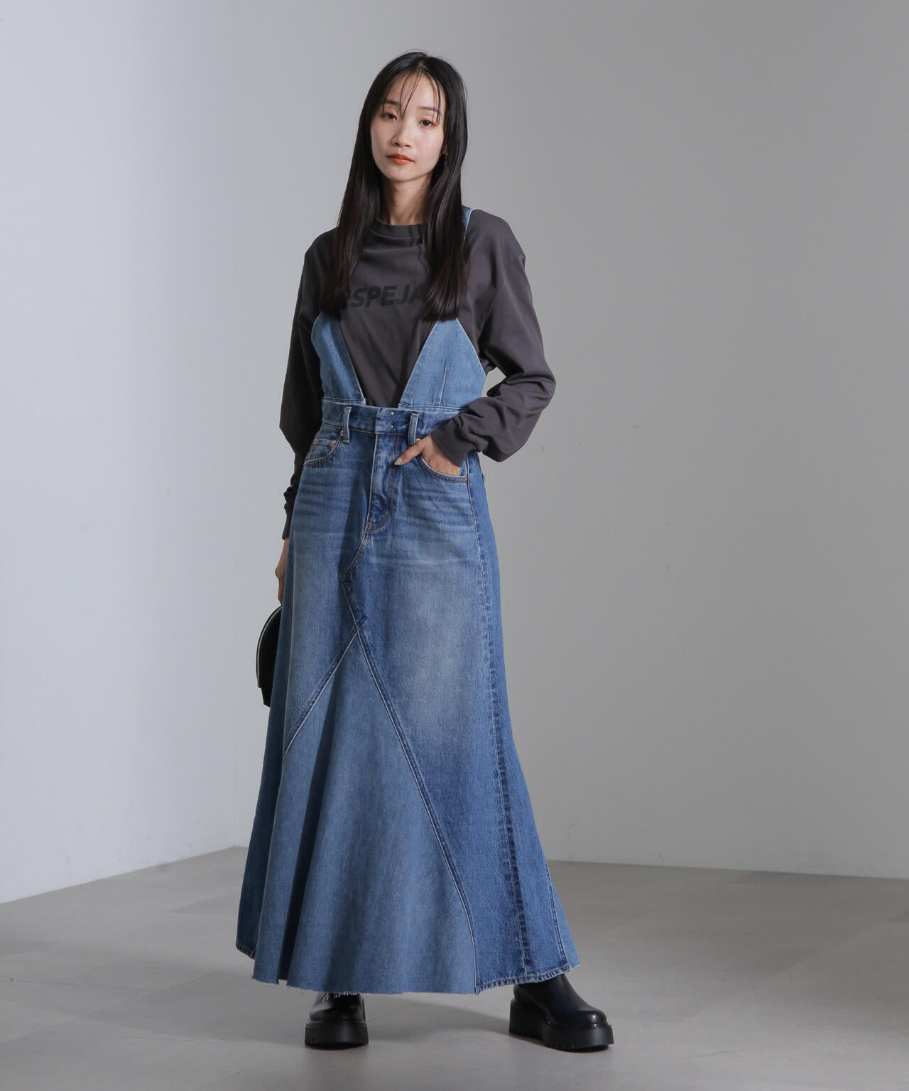 リメイク 風 2way ナロー フレア ジャンパー スカート