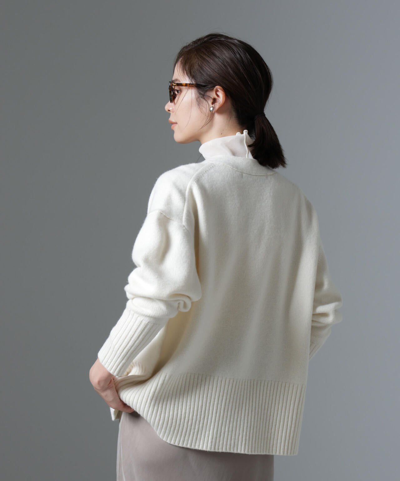 AQUAウール カシミヤ カーディガン