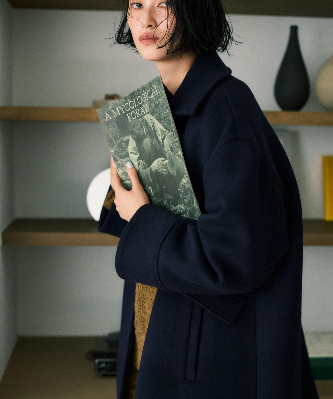 WooLoop Aライン ステンカラー ミドルコート