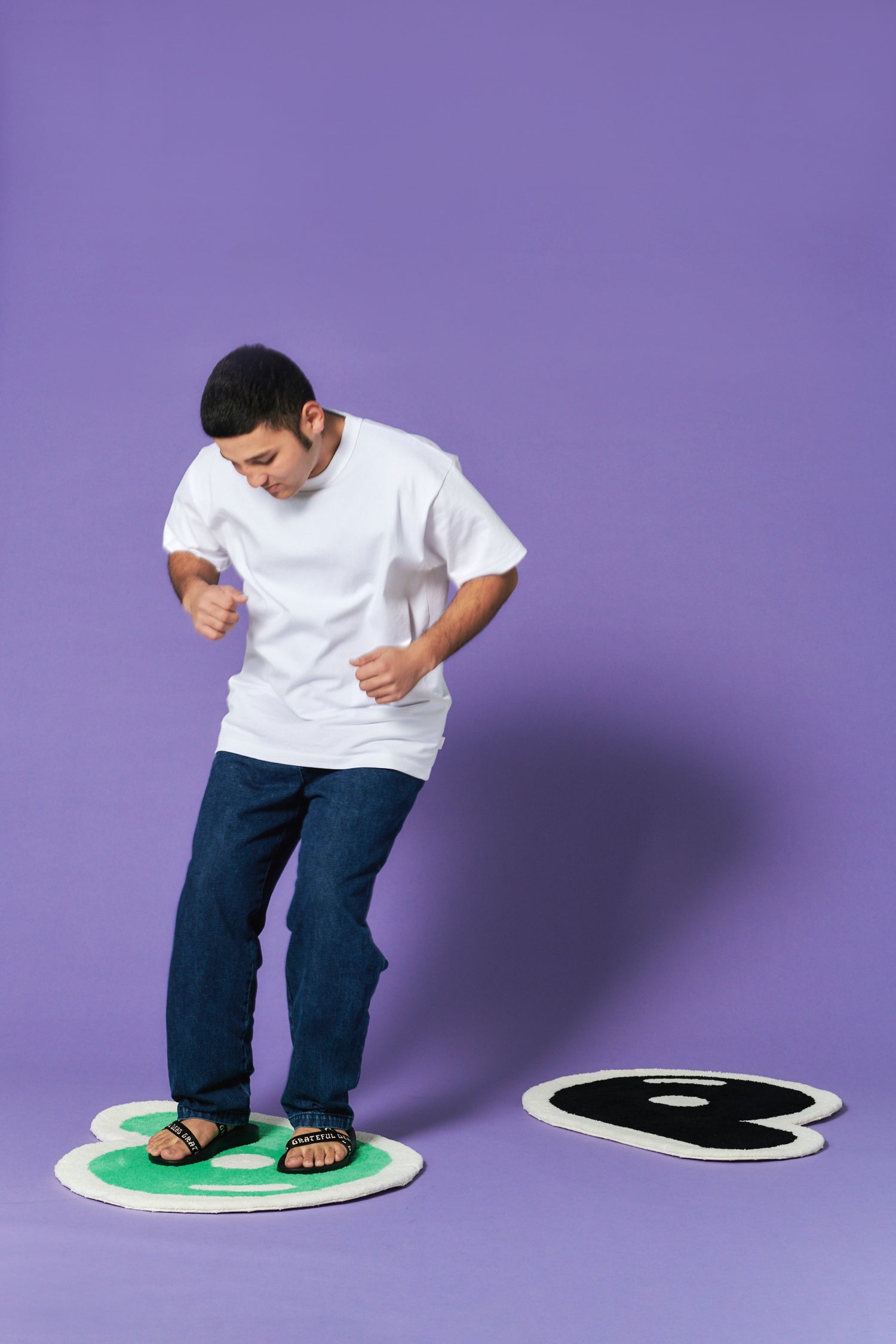 受注生産・5月末 - 6月末までに発送予定] P Rug (Basic/Black