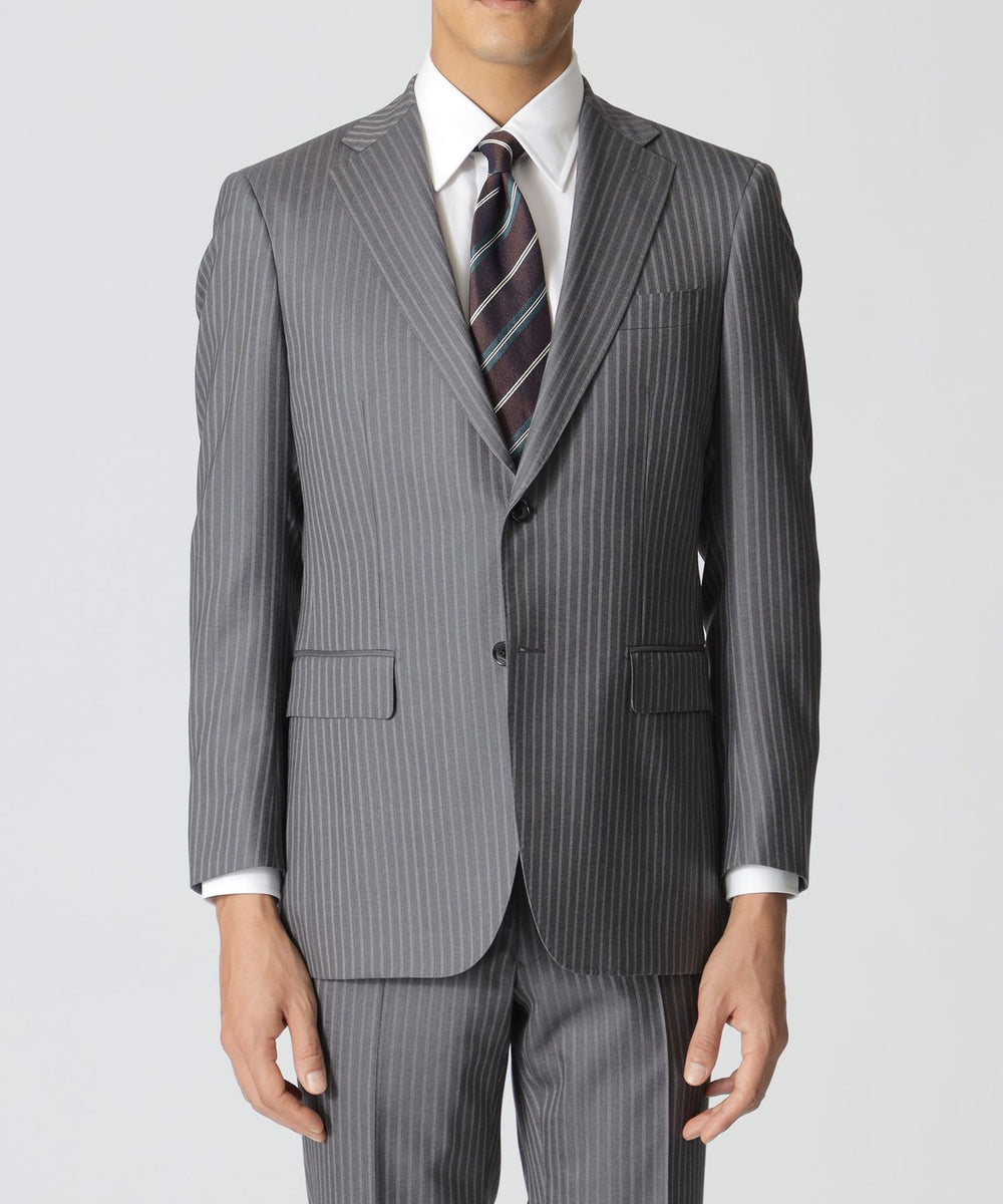 EASTGATE MODEL」 ライトグレーストライプ柄スーツ(スーツ)｜Paul