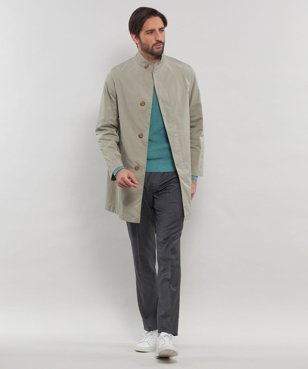 DUNFORD STAND COLLAR】ストレッチメモリーツイルスタンドカラーコート
