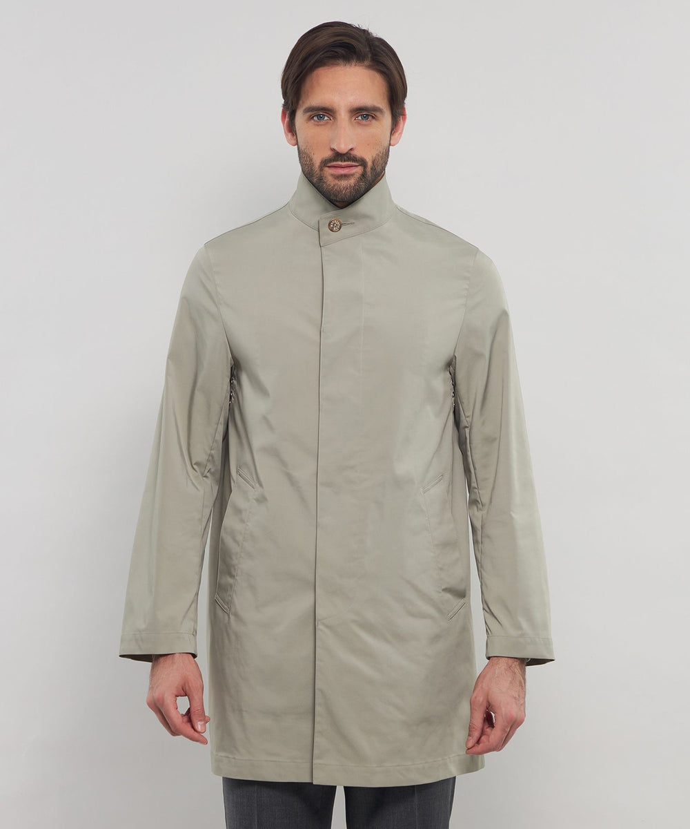 DUNFORD STAND COLLAR】ストレッチメモリーツイルスタンドカラーコート