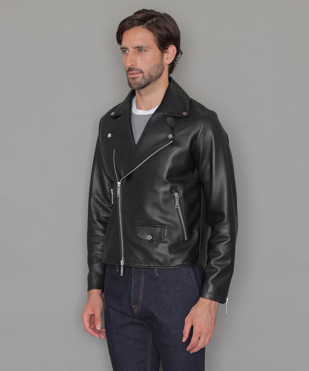 Weather proofed Leather】レザーダブルライダースジャケット(ブルゾン