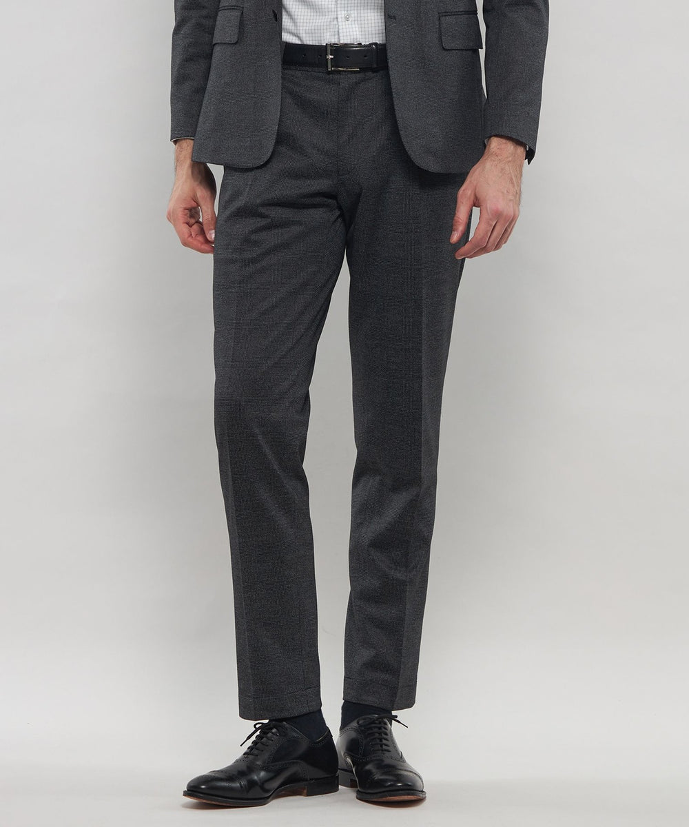 FLEX JERSEY】ハイゲージジャカードグレンチェックセットアップパンツ