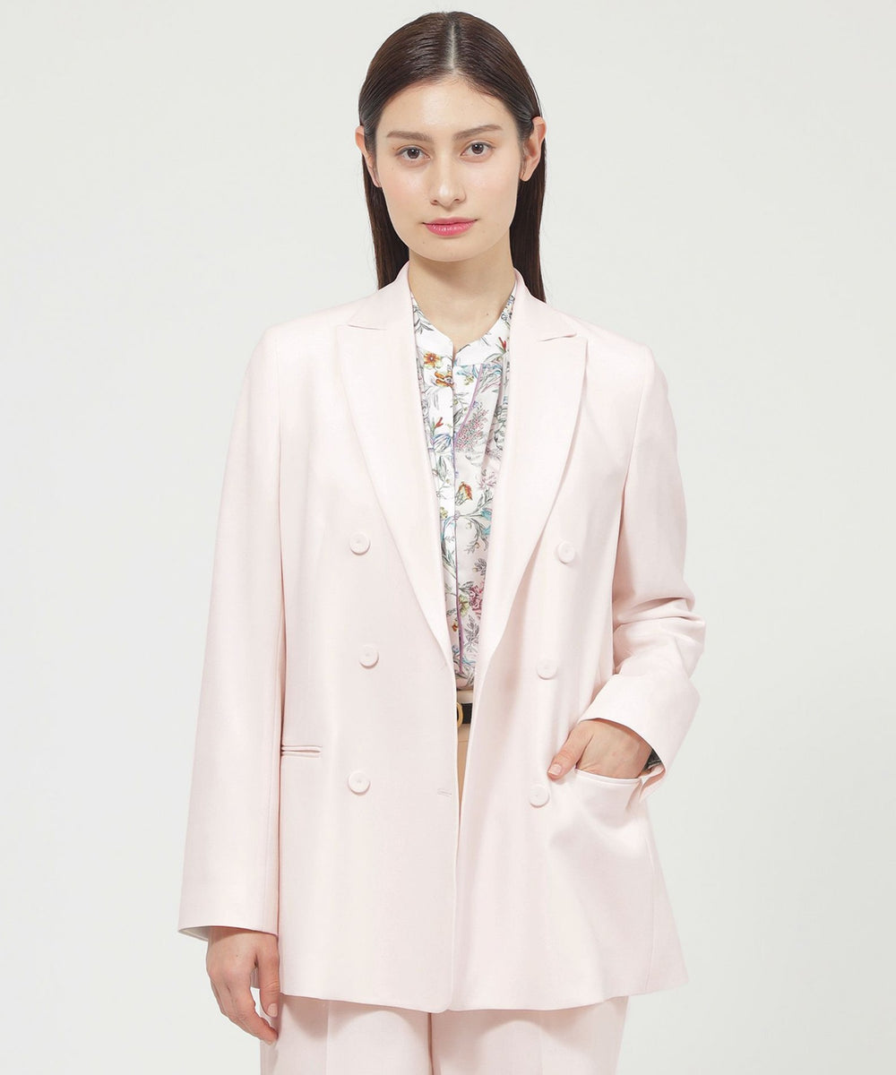 Precious掲載】ウールポリエステルストレッチ ジャケット(ジャケット