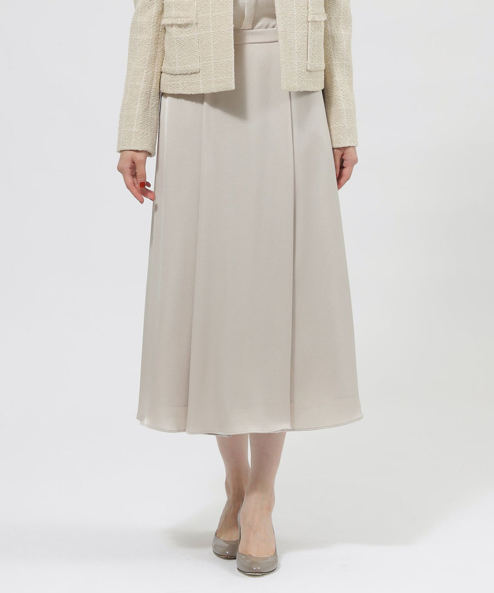 ウォッシャブル】バックジョーゼットサテン スカート(スカート)｜Paul