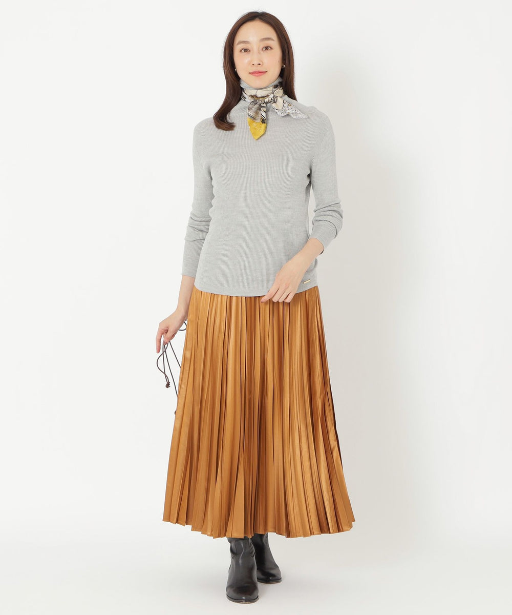 ウォッシャブルシルク】リブタートルニット(トップス)｜S.ESSENTIALS