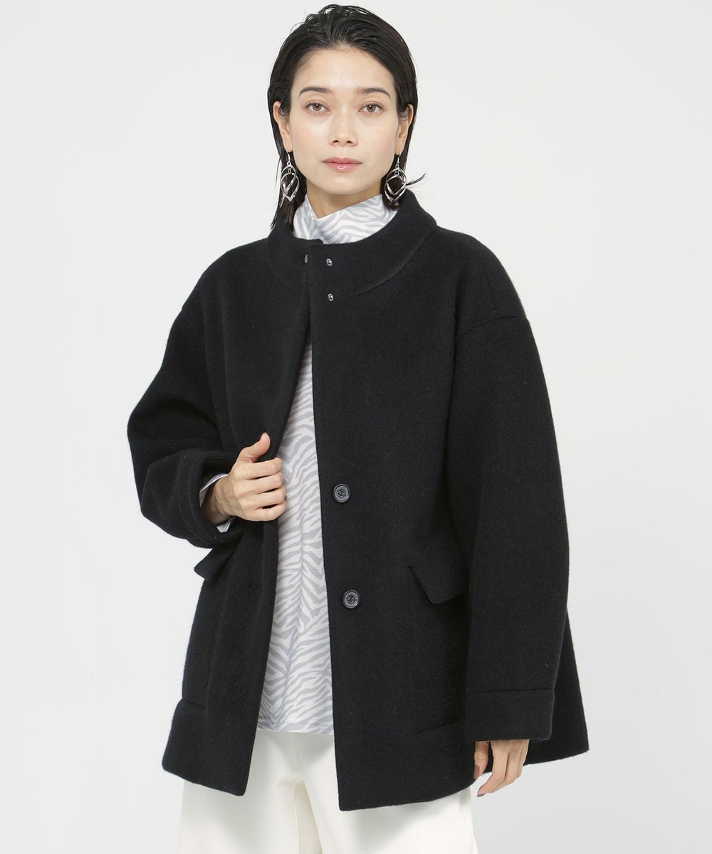L】【WEB・一部店舗限定】ラミネートシャギーウールコート(コート