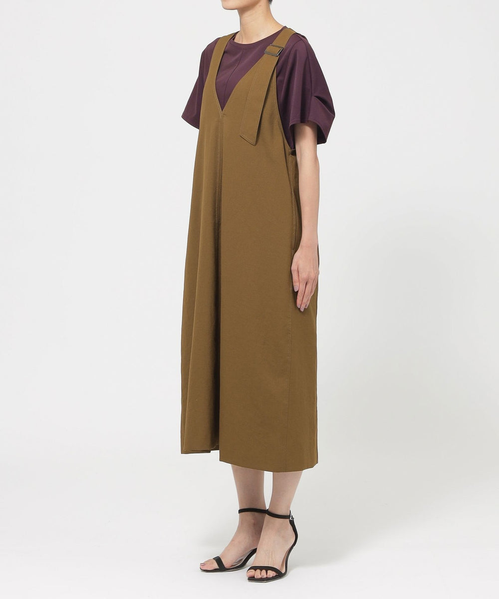 ウォッシャブル】タンブラーツイルジャンパースカート(ワンピース