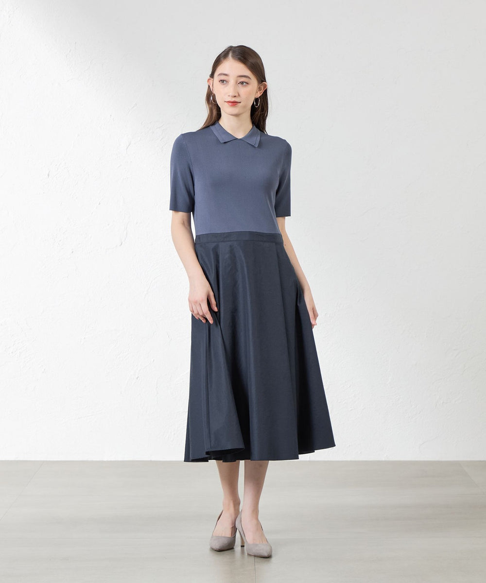 布帛コンビニットワンピース(ワンピース)｜AMACA(アマカ)の