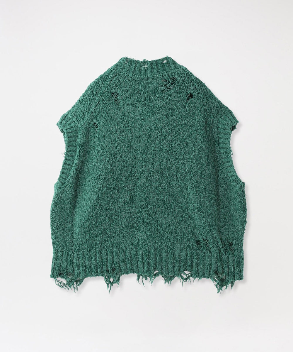 doublet/ダブレット】ニットベスト AIRBRUSH RECYCLED COTTON KNIT