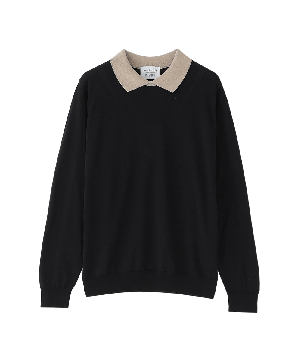 JOHN SMEDLEY】バイカラーニットポロシャツ(トップス)｜MACKINTOSH