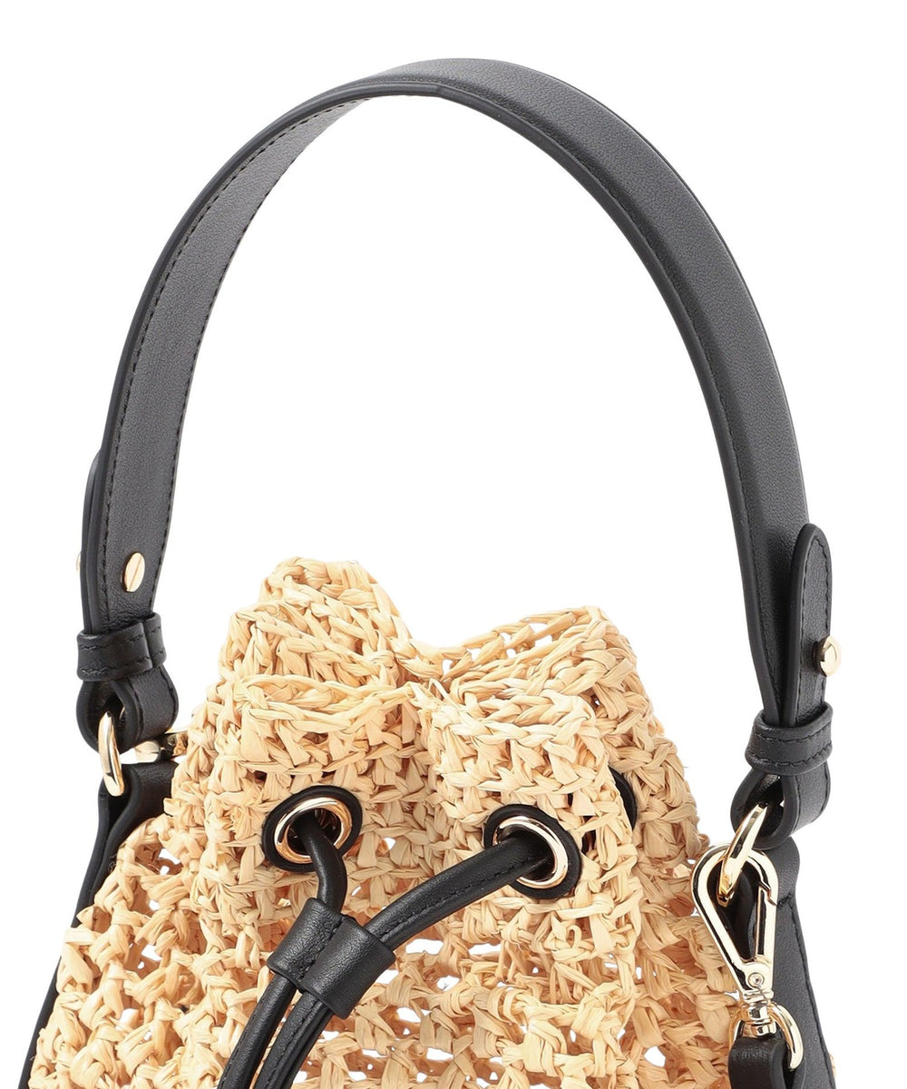 ポポロン ✨希少✨ EMPORIO ARMANI ラフィア ストローバッグ ポポロン