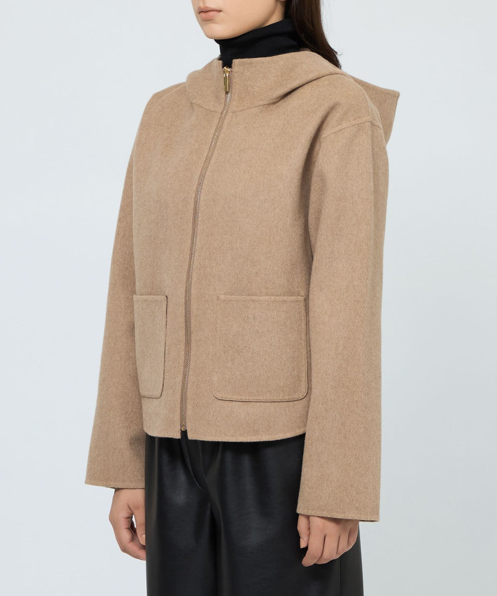 ウールリバーシブルフーディー ショートコート(コート)｜EPOCA(エポカ