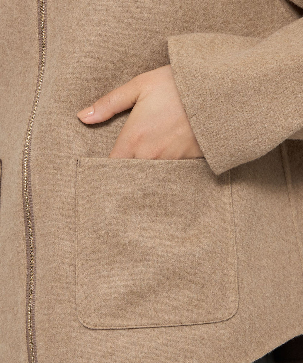 ウールリバーシブルフーディー ショートコート(コート)｜EPOCA(エポカ