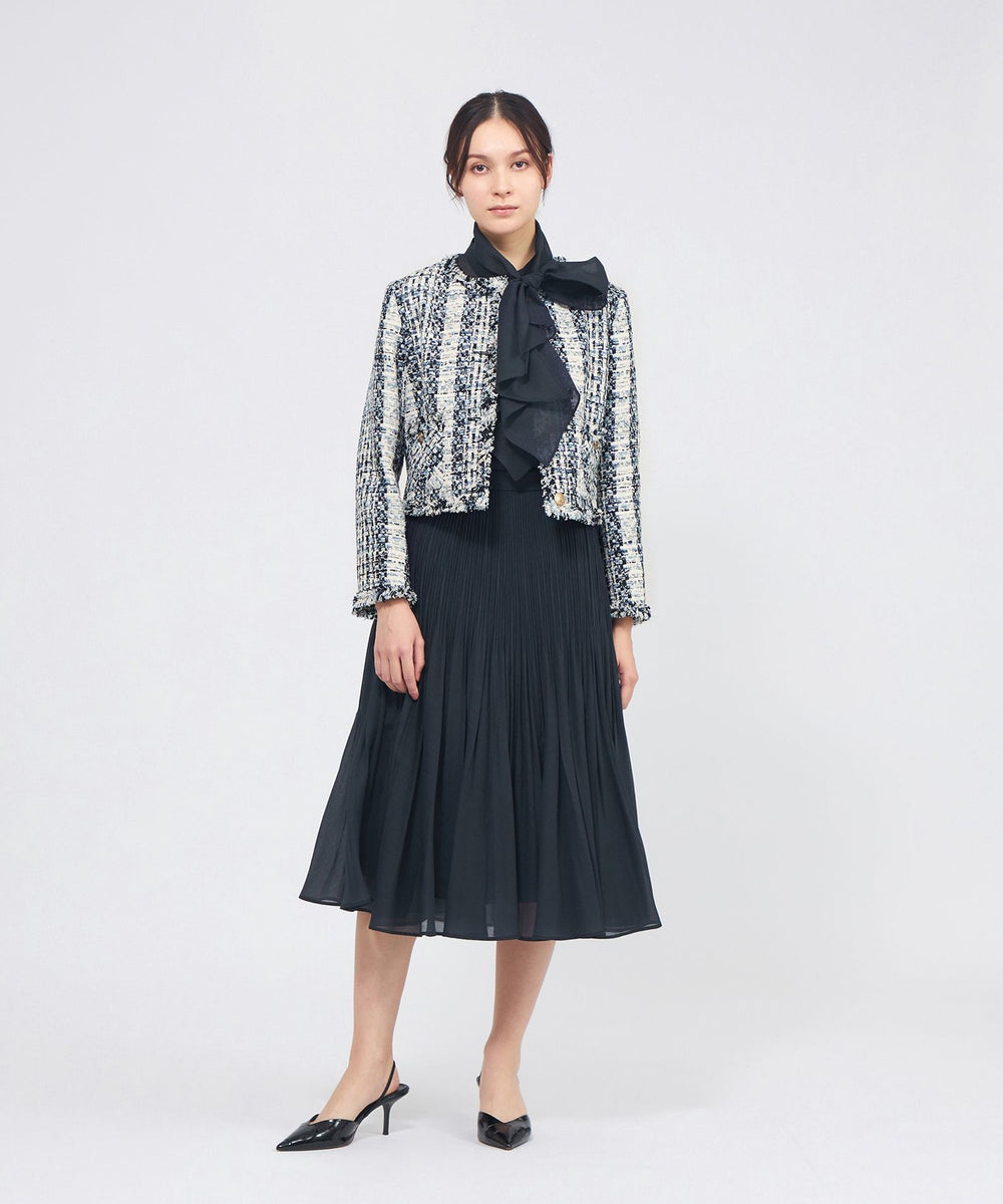 ミックスファンシーツィード ノーカラージャケット(ジャケット)｜EPOCA