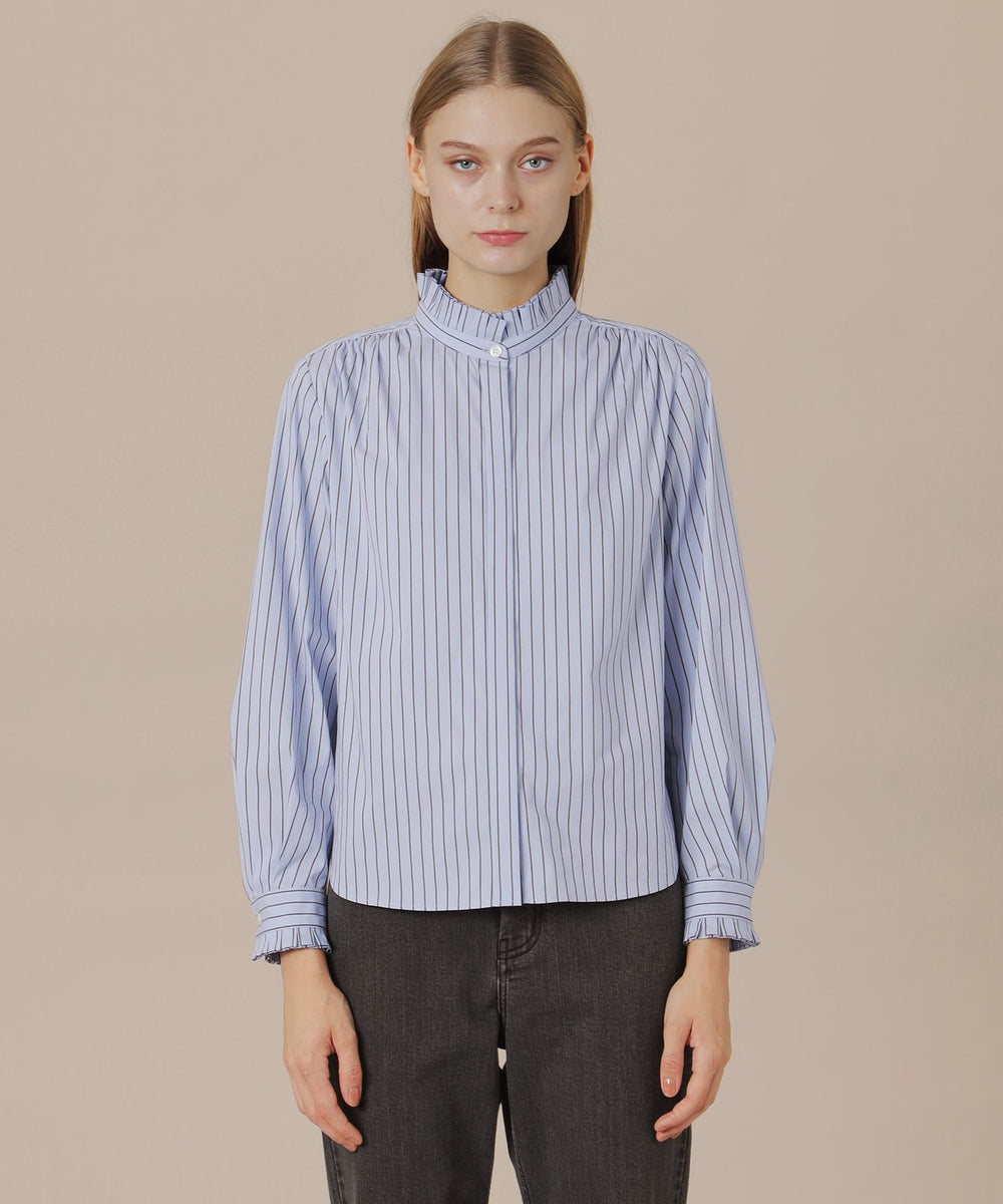 Precious12月号/婦人画報11月号掲載】ストレッチストライプブラウス