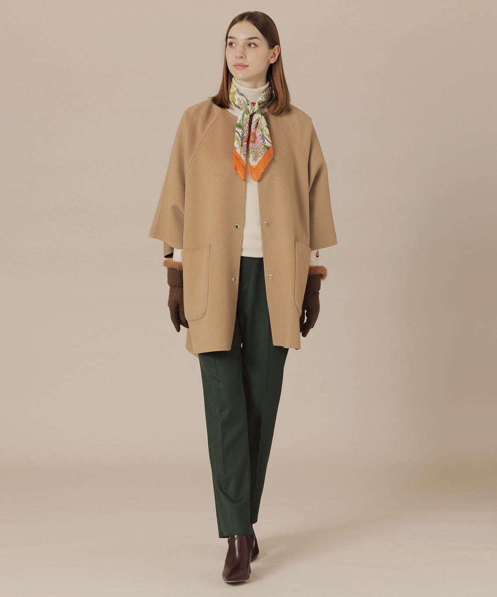 婦人画報11月号掲載】カシミヤブレンドウールポンチョ(コート