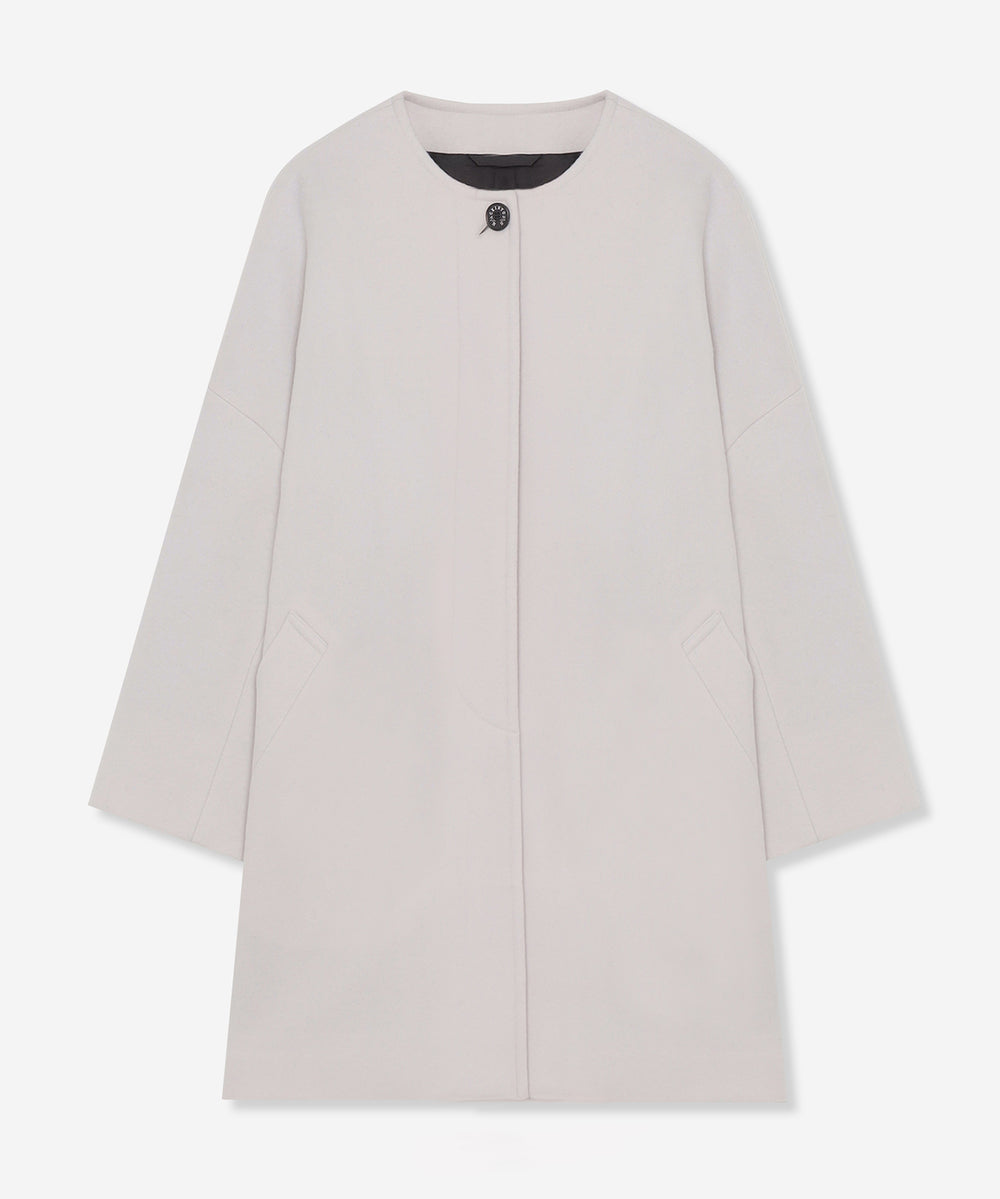 Precious掲載】【ROSLEY/ロズリー】ファインウールメルトンノーカラー