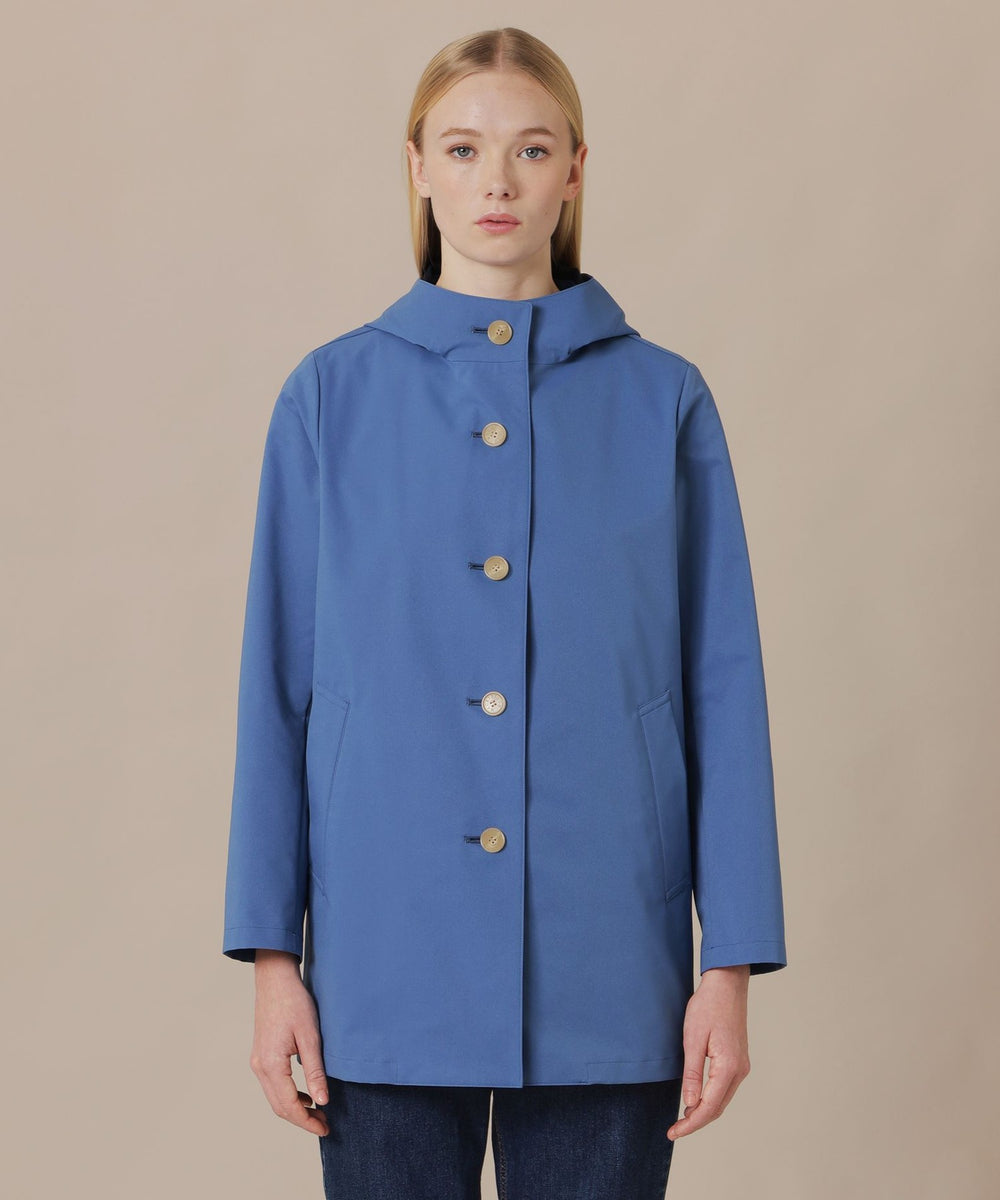 L】【CHRYSTON/クリストン】バイカラーソロタフタフーデッドコート