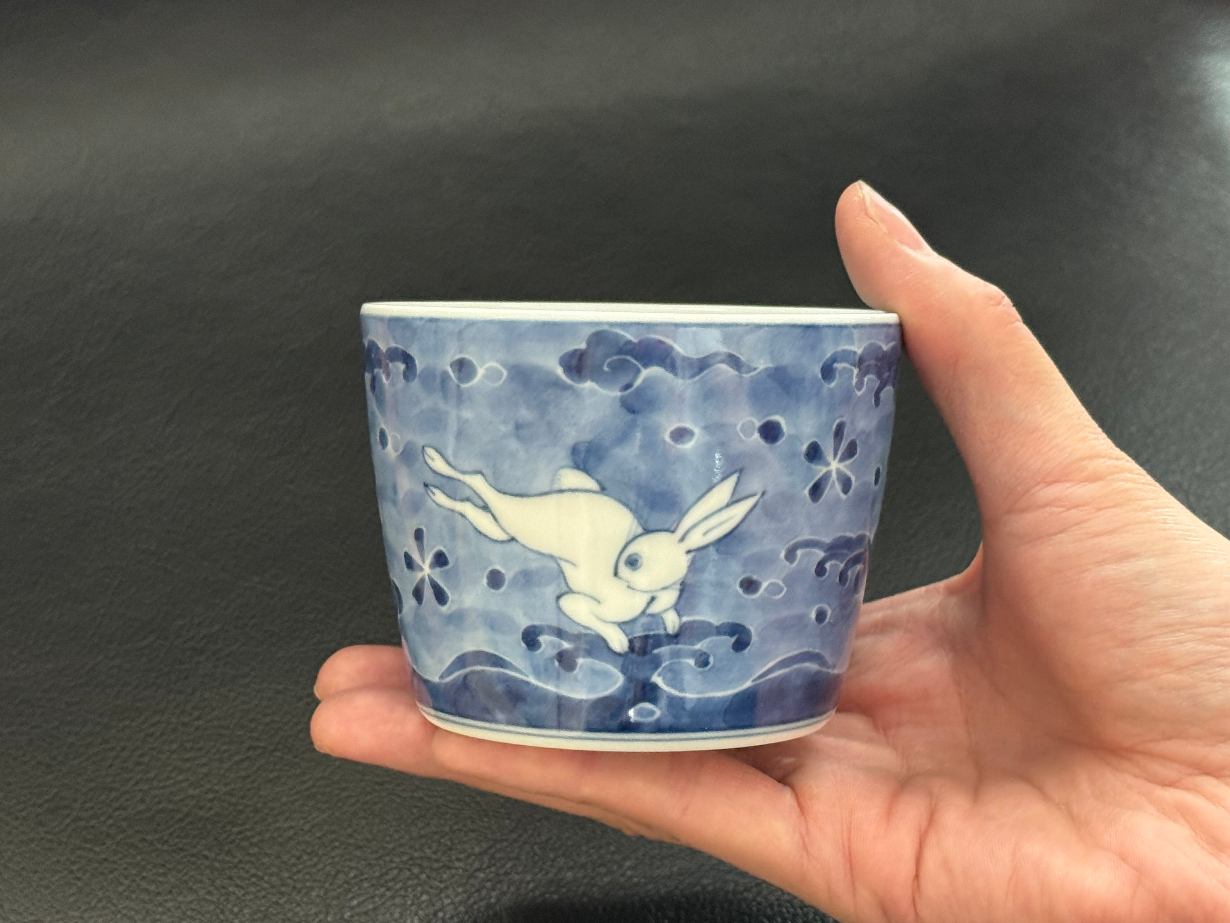 有田焼 墨弾き波兎 蕎麦猪口（大） – SAGA COLLECTIVE