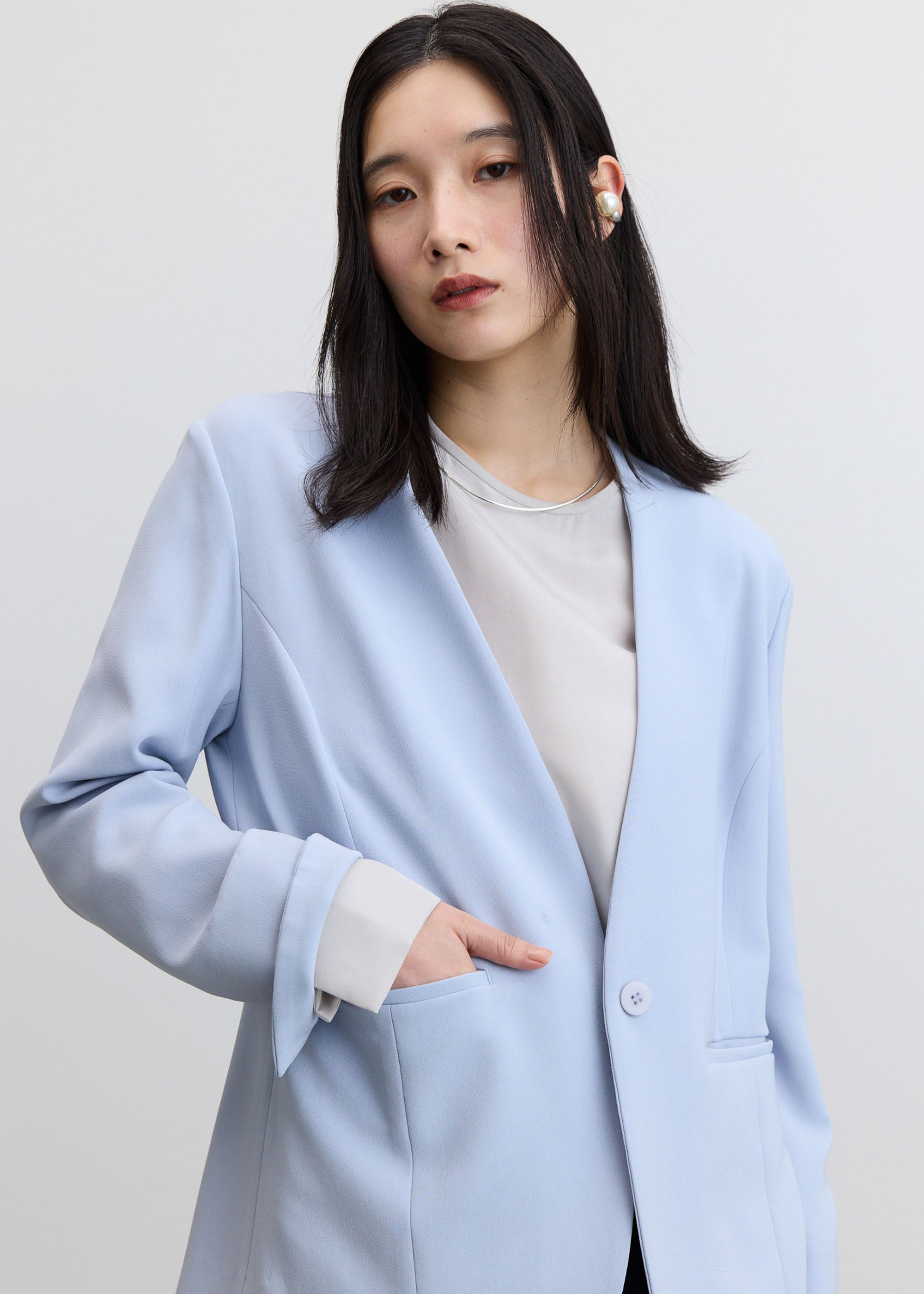 ノーカラージャケット - SOÉJU online store｜上質な大人の女性のため