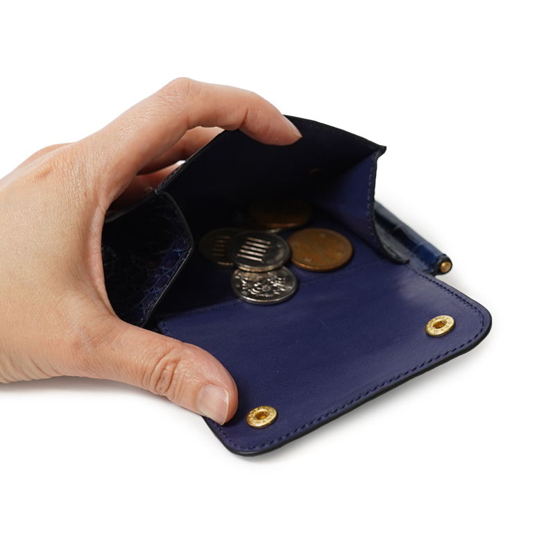 藍染め Crocodile - Money Clip -｜SLOW – スロウ 公式ECサイト | 革製