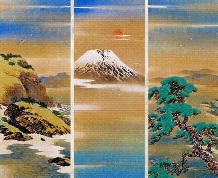 複製画 三岸節子 「雷が来る」額縁付き 複製画 三岸節子 「雷が来る