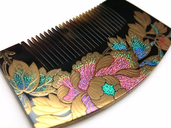 □べっ甲螺鈿金蒔絵櫛｜櫛止め｜今では大変希少な日本の伝統的工芸品