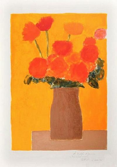 ベルナール カトラン 画集 オリジナルリトグラフ3枚と自筆サインあり