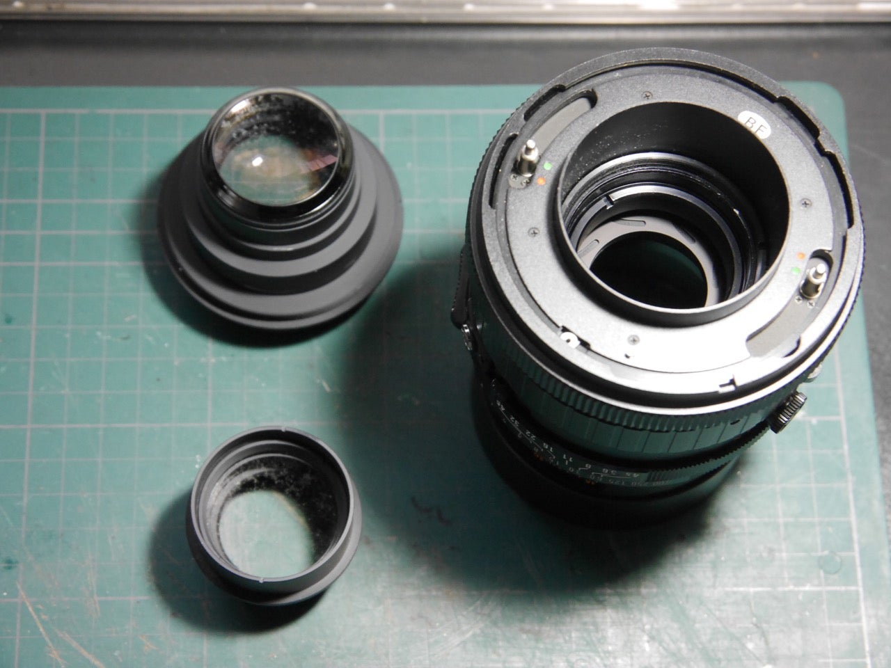 マミヤ RB67(2) - Sekor C 250mm F4.5レンズのカビ取りと補修 | （た