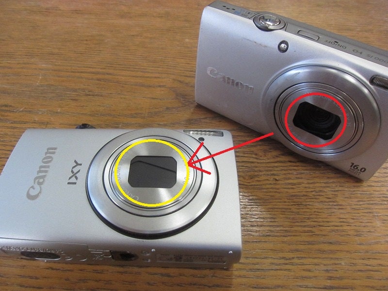 コンデジカメラの4枚羽根レンズバリアを勘で修理してみる~canonIXY