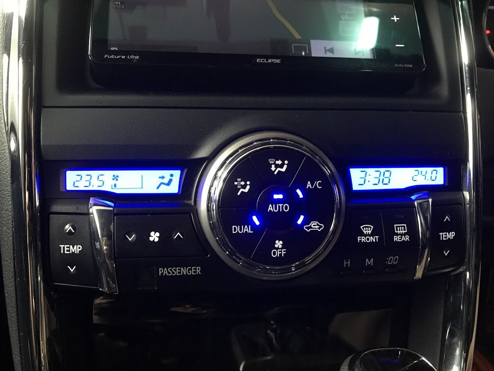 LED打ち替え加工】130系マークX エアコンパネル LED打ち替え