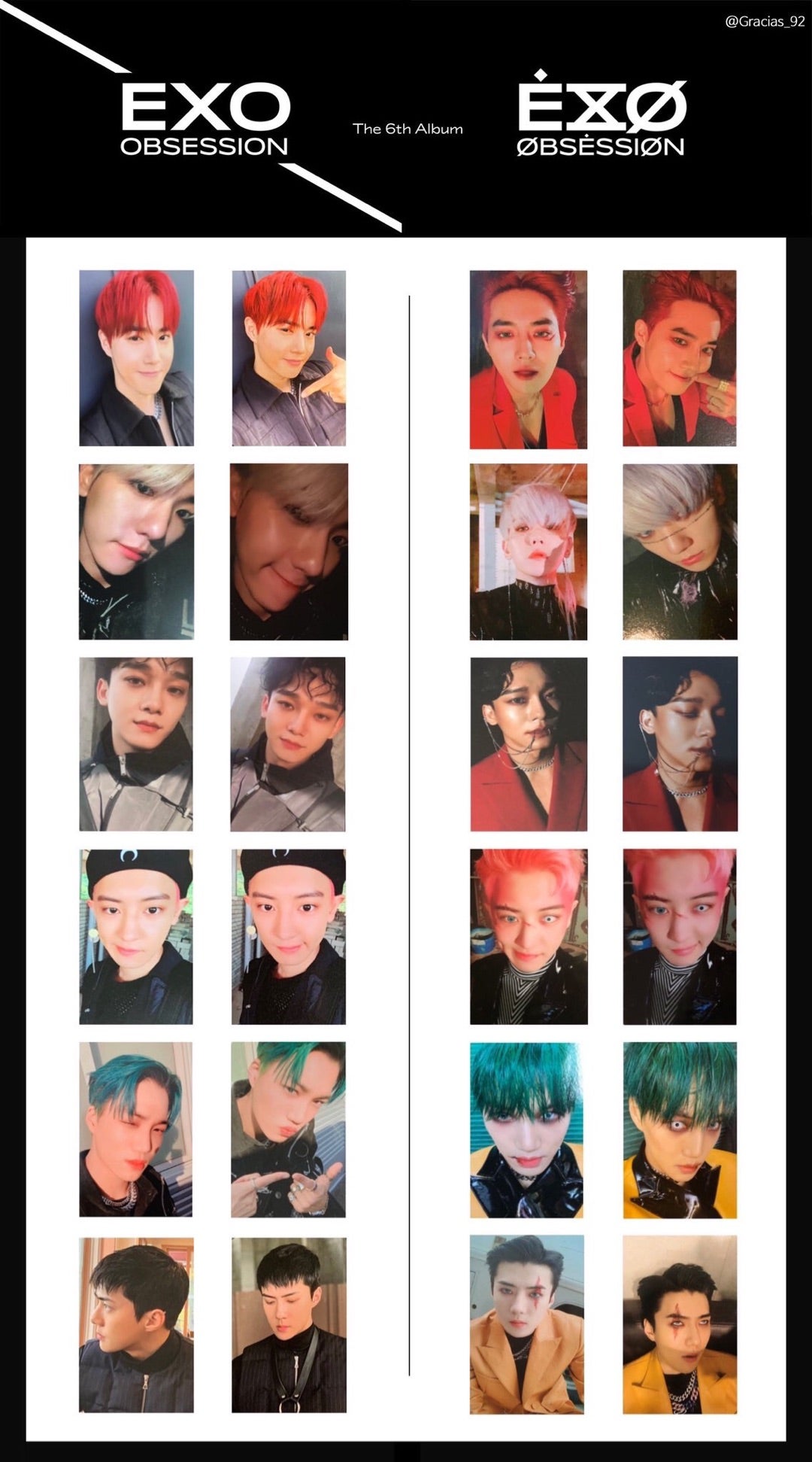 EXO チャニョル トレカ obsession ネックレス x EXO チャニョル トレカ