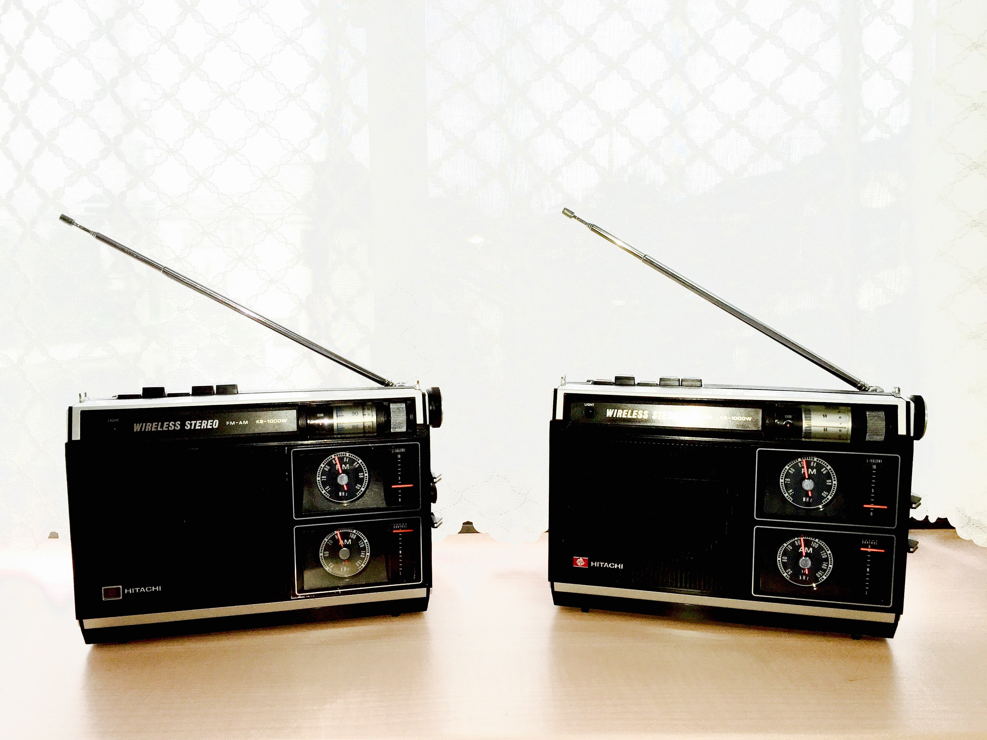 レトロ 日立 2バンドラジオ KS-1000W AW/FM ワイヤレスステレオ レトロ